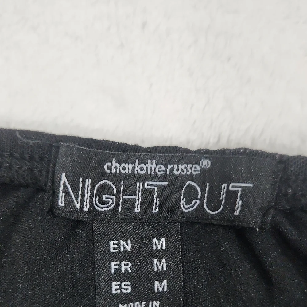 Charlotte Russe Black Ruched Mini Dress